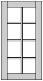 Eight Lite Frame Glass Cabinet Door